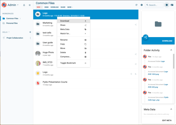 Pydio User English